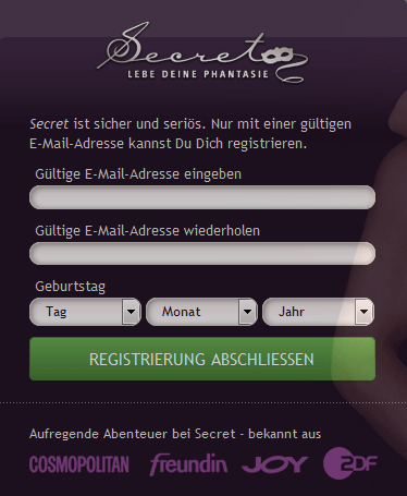 Datenabfrage Secret.de